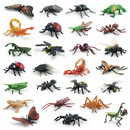 套装 昆虫模型蝎子蜘蛛蜜蜂蜥蜴瓢虫蝴蝶蚊子蜻蜓摆件早教儿童玩具