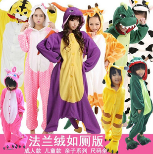 出口欧美onesie Kigurumi 恐龙大象熊猫卡通动物连体睡衣 Pajamas