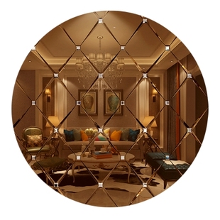 饰框茶镜菱形客厅电视餐厅镜面定 艺术玻璃拼镜背景墙边框造型装