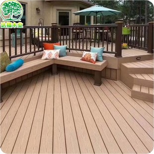 推荐 户外塑木地板室外生态仿木塑料防水露台木塑花园庭院景观工程