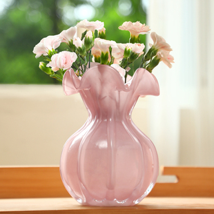 琉璃花瓶摆件客厅艺术花瓶手工玻璃花器家居软装 插花创意摆件器皿