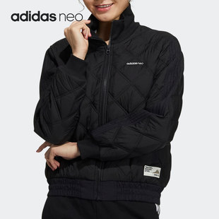 Adidas 阿迪达斯官方正品 H18628 女子立领时尚 休闲运动保暖棉服