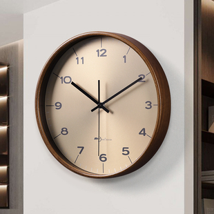 客厅挂钟2024新款 挂墙大气时钟高级感轻奢创意钟表免打孔简约挂表