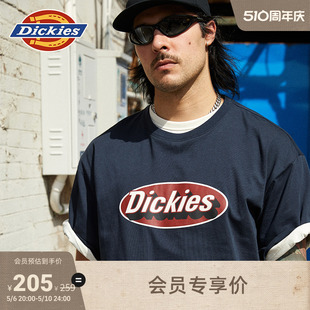前胸3D 男款 Dickies24春夏新品 logo字母印花 宽松圆领短袖 T恤