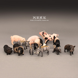 认知玩具仿真农场野生动物模型 小猪成年家猪香猪野猪摆件玩偶