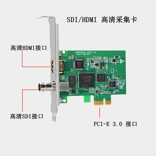 数字高清医疗录制HDMI E接口1080p60帧会议直播 SDI视频采集卡PCI