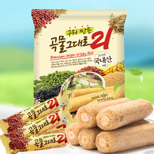 韩国进口爱宝乐园谷物棒代餐米果能量棒儿童磨牙棒饼干糙米卷80g