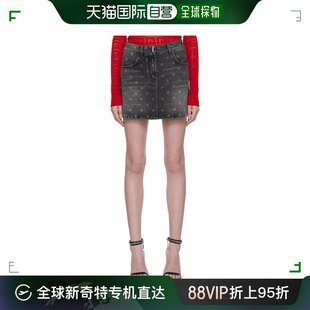 Givenchy 香港直邮潮奢 黑色图案牛仔短裙 纪梵希 BW40KR5Y4 女士