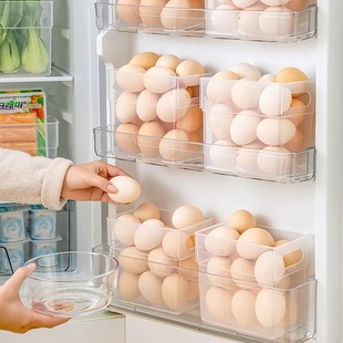 鸡蛋收纳盒冰箱用蛋架托内侧门专用整理神器食品级厨房葱姜蒜分装