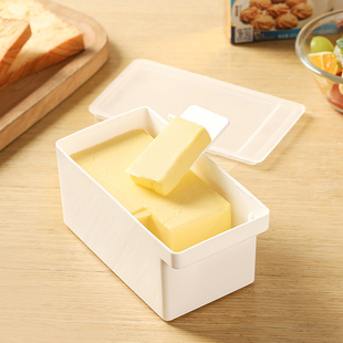 日式 保鲜收纳盒切块器 黄油切割储存盒冰箱带盖冷冻奶酪芝士片分装