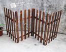 碳化防腐实木围栏片花园草坪护栏篱笆楼盘节日装 饰木栅栏高80厘米