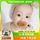 世喜安抚奶嘴0 6个月超软新生婴儿防胀气宝宝超软硅胶2只 3个月