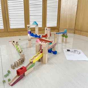 儿童滚珠轨道积木搭建类玩具幼儿园中班大班建构区域材料投放益智