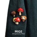创意可爱日系韩版 小蘑菇胸针 包包外套配饰饰品 胸章徽章学生女鞋