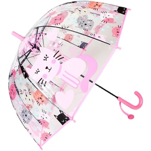 新品 透明伞雨伞儿童伞男女孩卡通赛车小学生伞自动雨伞