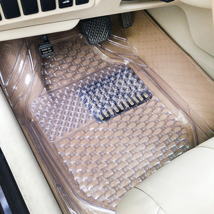 加厚汽车透明脚垫 通用型PVC塑料汽车地胶地垫 防水防滑防冻