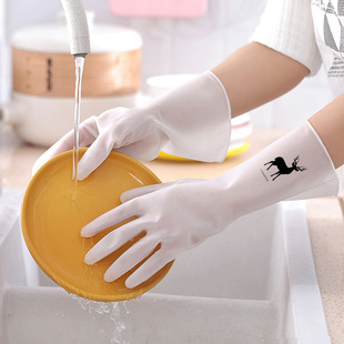 洗碗手套耐用耐磨男女家务用防水橡胶手套洗衣服洗菜厨房清洁手套
