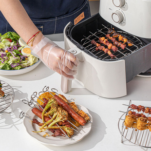 空气炸锅专用配件烧烤架子内置双层烤肉烤串架不锈钢网架厨房家用