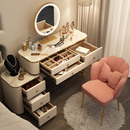实木2022年新款 梳妆台卧室现代简约轻奢小户型化妆桌收纳柜一体