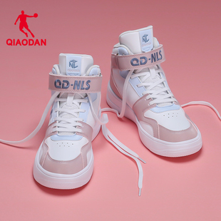 高帮板鞋 中国乔丹aj女鞋 运动鞋 空军一号2024夏款 女 高帮百搭小白鞋