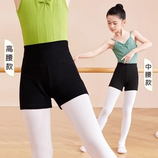 儿童黑色舞蹈短裤 女练功服三分裤 女童高腰专用跳舞裤 子平角安全裤