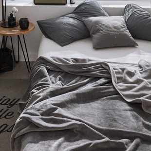 秋冬季 珊瑚绒毯子法兰绒毛绒床单空调毯单人宿舍午睡毯 小毛毯薄款