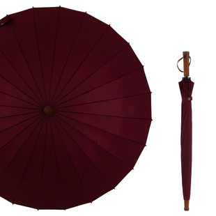 高档24骨红色大雨伞古风抗风晴雨伞长柄直杆伞加大男女双人抗台风