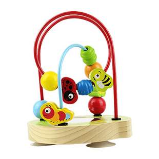 hape 儿童益智创意立体绕珠串珠游戏婴幼儿趣味木制玩具 宝宝花园