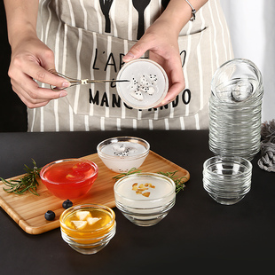 钵仔糕碗专用玻璃碗美容院透明耐高温商用小碗布丁果冻马蹄糕模具