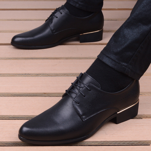 男士 尖头皮鞋 英伦商务休闲皮鞋 男式 男韩版 增高鞋 皮鞋 潮流真皮正装