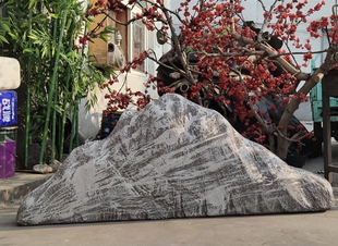 爆款 定制仿真假山造景摄影塑雕舞台演出石头道具高密度泡沫雪浪石