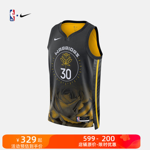 NBA官方正品 NIKE耐克SW男子速干透气球衣勇士队库里DO9593篮球服
