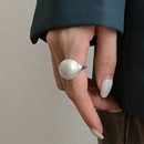 S925纯银高级感拉丝食指戒指女时尚 银戒子指环小众设计感学生 个性
