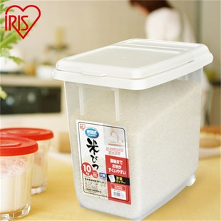 密封装 包邮 正品 爱丽思IRIS 米桶 储米箱10kg 防虫米缸面塑料