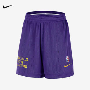 夏季 Nike耐克洛杉矶湖人队NBA男子网眼布短裤 DX9700 美式 504 短裤