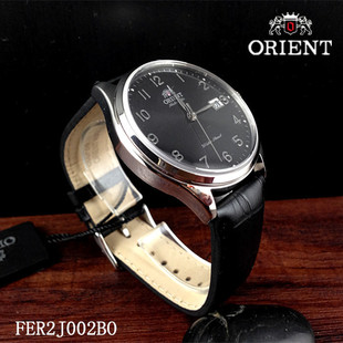 日本Orient 男表全自动机械表真皮表带FER2J002BO 东方双狮手表