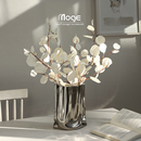 花瓶轻奢风电镀银色花瓶网红高级感插花创意客厅玄关餐桌装 饰摆件