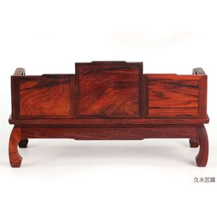 久木艺雕红木家具模型 微型家具木质摆件罗汉床 红酸枝微缩家具