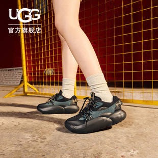 UGG春季 新款 1152734 男女同款 舒适厚底圆头系带撞色运动休闲鞋