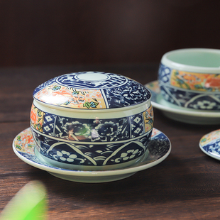 日式 餐具创意陶瓷炖盅和风隔水炖带盖盅炖燕窝盅蒸蛋盅家用炖汤盅
