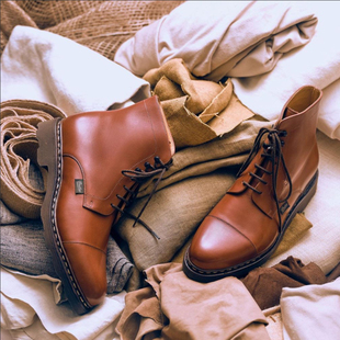 Clamart女款 粗跟 现货 法国产Paraboot 经典 马丁靴 挪威缝 系带