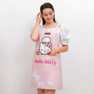 KITTY 学厨&HELLO 授权 凯蒂猫 烘焙棉围裙家用厨房烘焙工具 正版