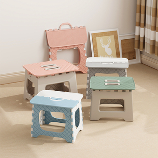 小凳子家用矮凳塑料便携折叠凳简约客厅沙发凳儿童浴室防滑小板凳