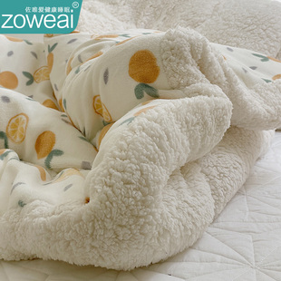 羊羔绒毛毯被子冬季 加厚盖毯珊瑚绒毯子床上用宿舍午睡毯加绒保暖