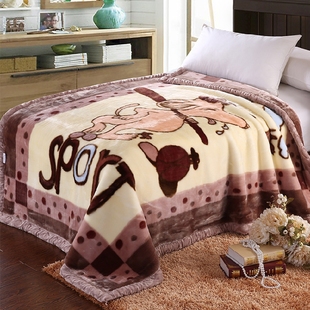 双层加厚拉舍尔毛毯单双人珊瑚绒毯冬季 午睡盖毯学生宿舍毛毯被子