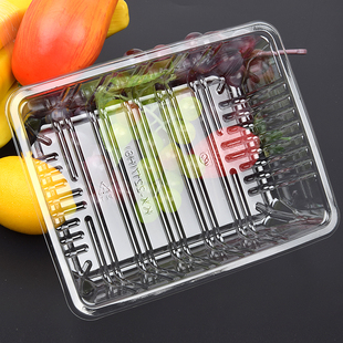 永信水果托盘 盒1000个 一次性长方形透明加厚塑料盒生鲜西瓜包装