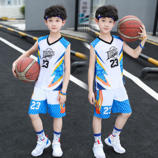 男童夏季 篮球服背心套装 中大童两件套小学生运动套篮球衣 2024新款