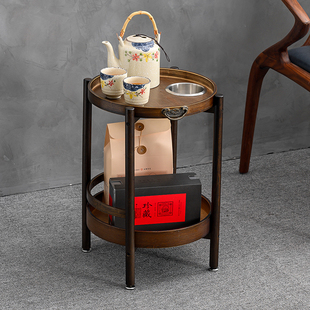 麻将桌茶几中式 客厅沙发可移动小边几棋牌室专用茶水架烟缸置物架