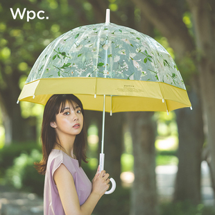 Wpc.plantica花漾联名透明伞小清新花艺鸟笼长柄透明雨伞轻量便携