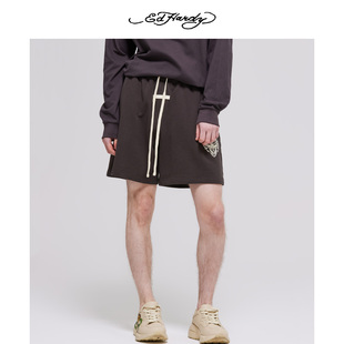 夏季 休闲短裤 Hardy埃德哈迪正品 新款 经典 虎头LOGO硅胶标男士